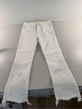 Frame Denim White Cropped Jeans